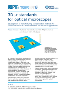 3D µ standards for optical microscopes